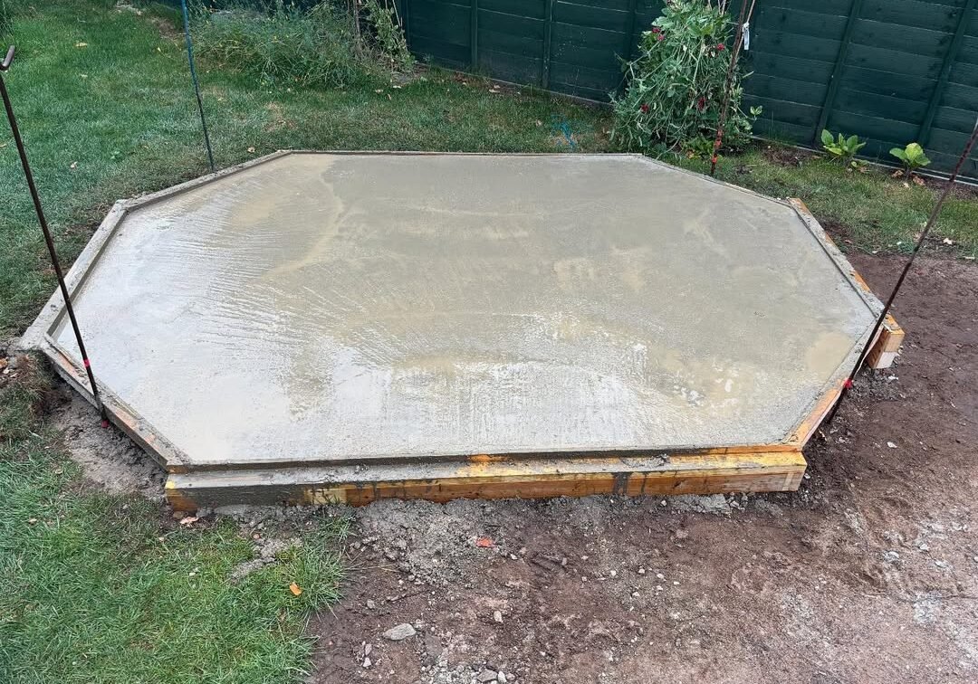 concrete pad installation